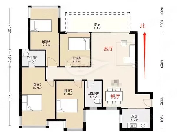 【多图】保利领秀前城翎峯台,凤岭南租房,青秀万象城商圈 豪华大平层