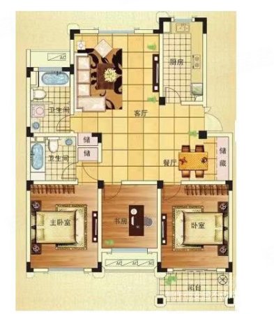 华融国际水岸3室2厅1卫108㎡南北66万