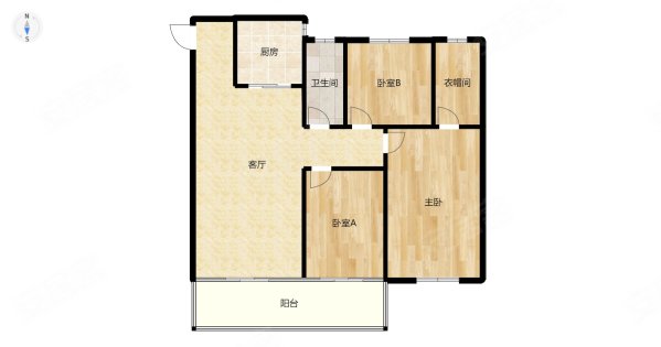 恒润郁洲府3室2厅2卫142㎡南北210万