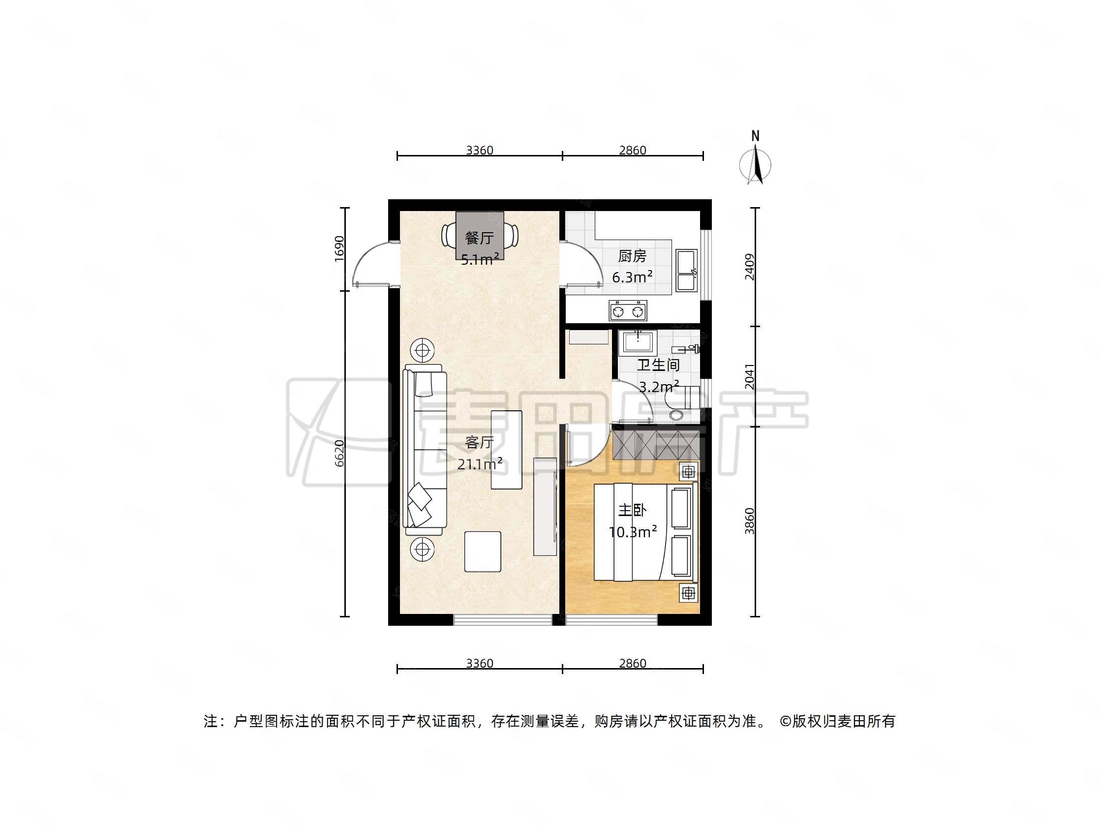 都闕臺(二区)1室1厅1卫70㎡东南1150万