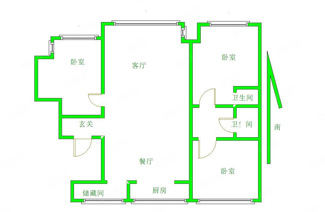 泽信青城(一期)4室2厅2卫139.75㎡南北170万