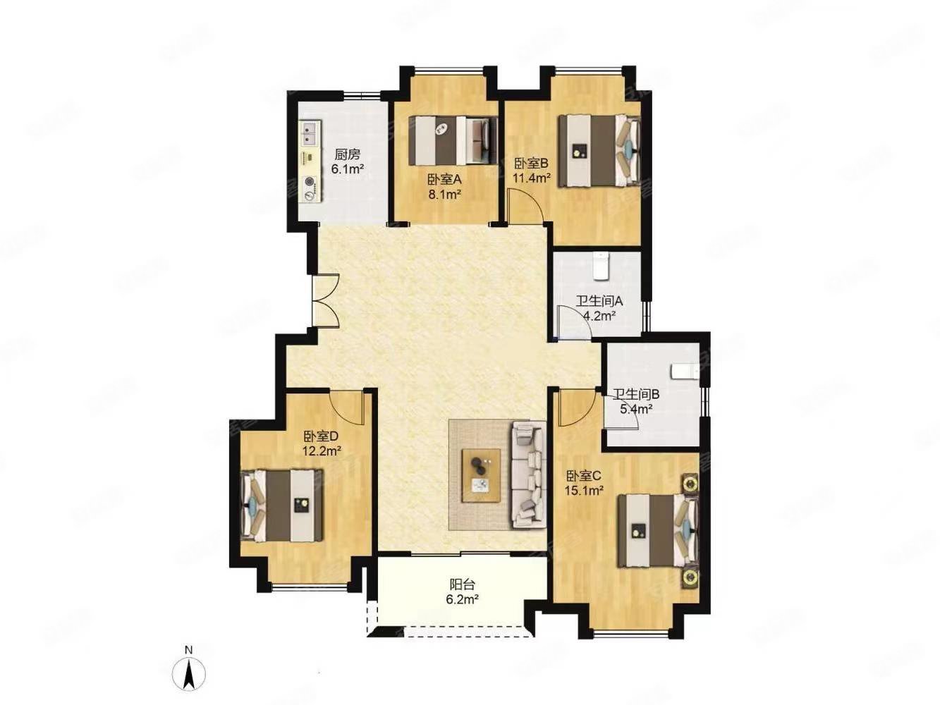 正荣府颂苑 中间层洋房106平125w包税送车位随时看房