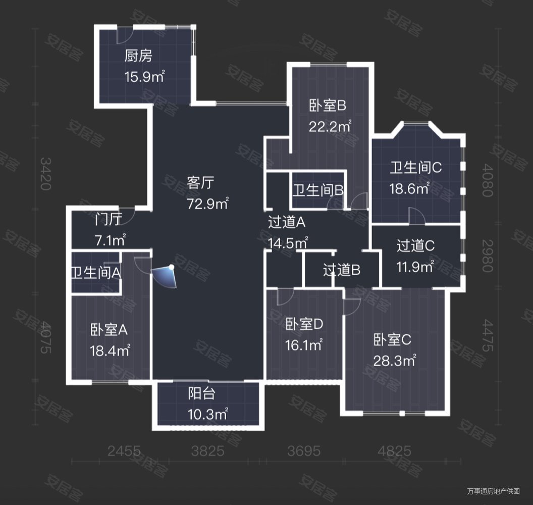 海珀兰轩毛坯五室顶跃带露台视野开阔品质洋房社区