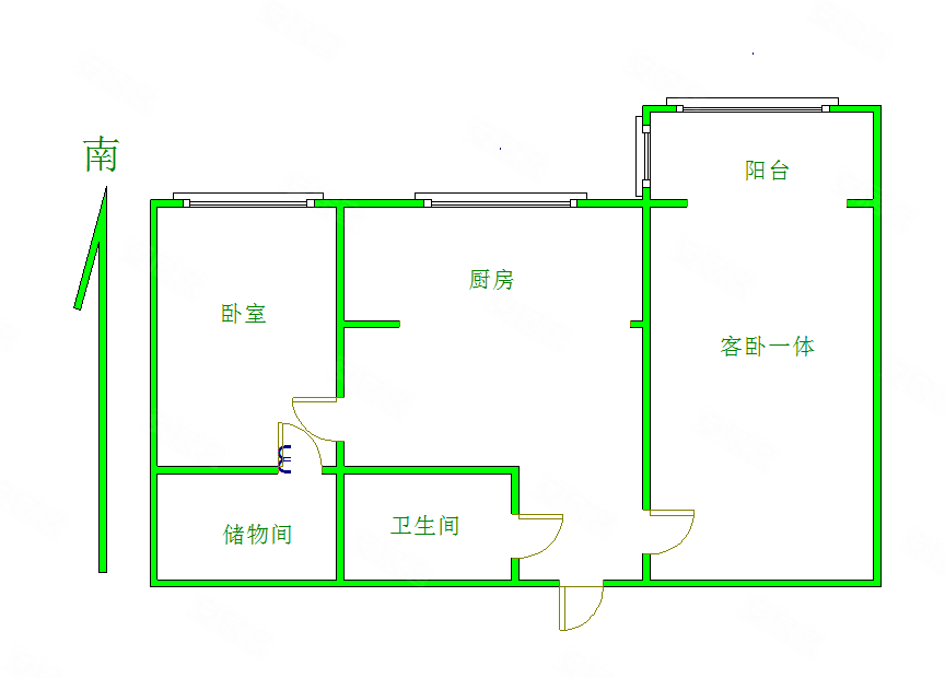 石河营小区2室1厅1卫52平米看房随时