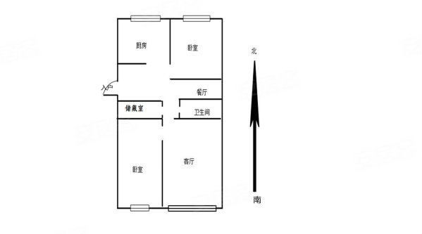 兴云小区2室2厅1卫92㎡南北170万