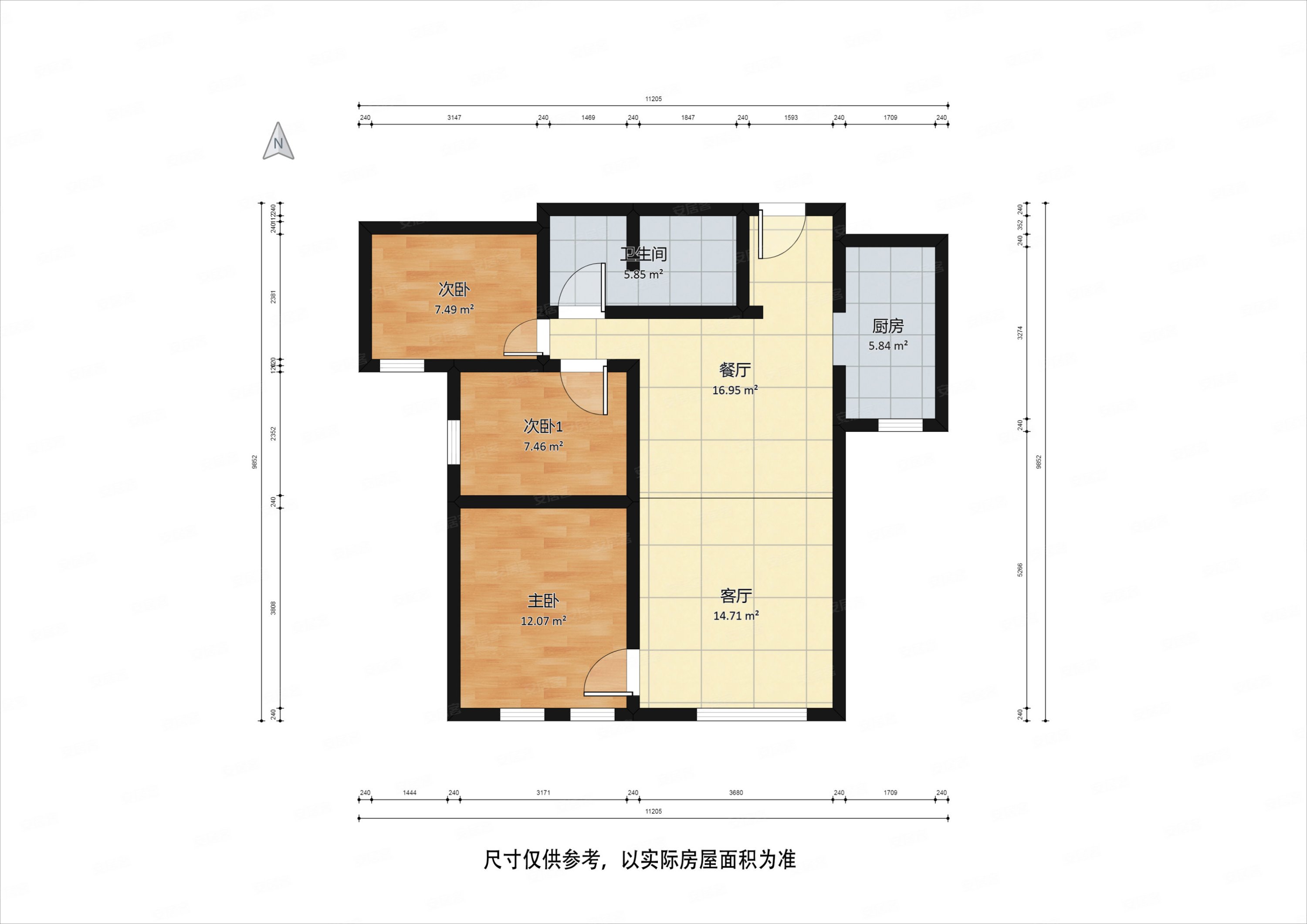 融创东岸名郡9956平120万3室1厅1卫