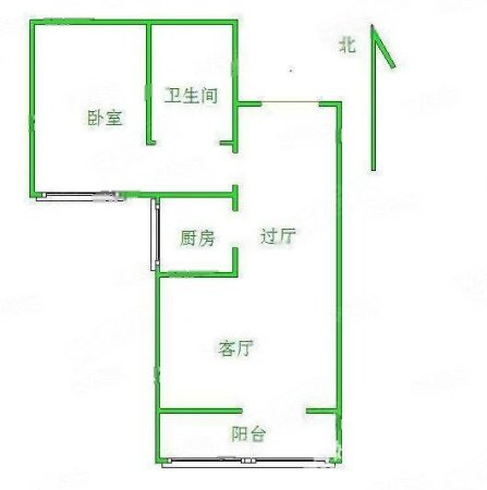 任达佳苑1室1厅1卫65㎡南45万