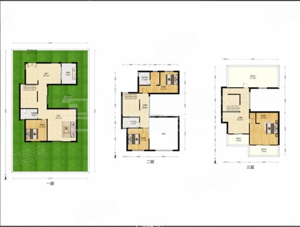 新上地铁口双拼别墅400平超大花园双车位可装电梯
