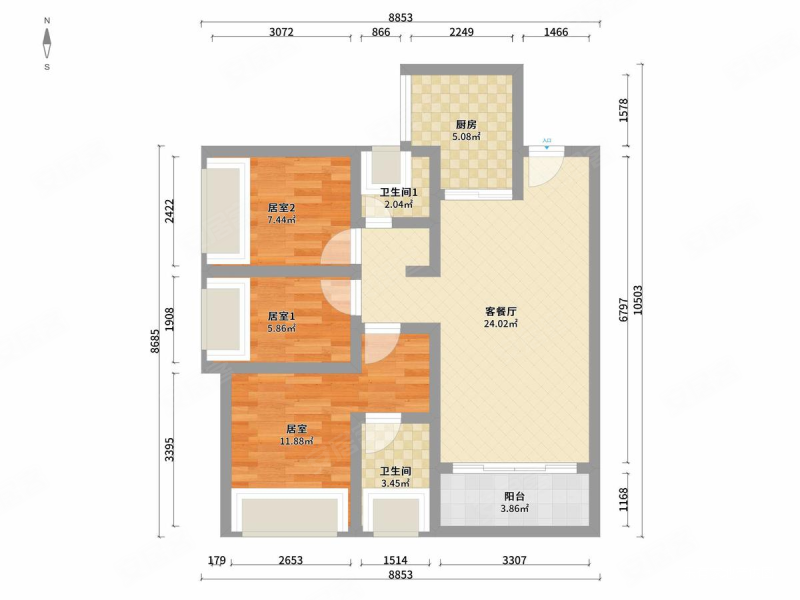 深铁阅山境花园 近地铁 南北通透 装修好 双卫生间 次新小区