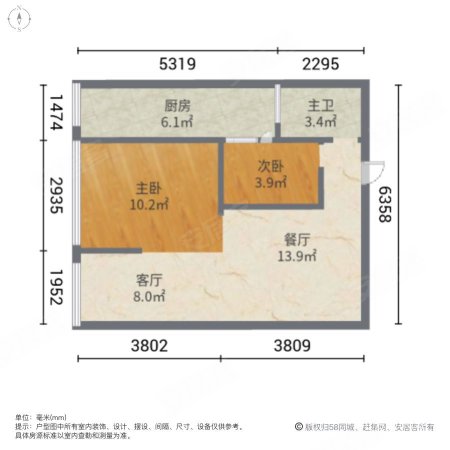 鼎盛大观(商住楼)2室1厅1卫58.11㎡南45万