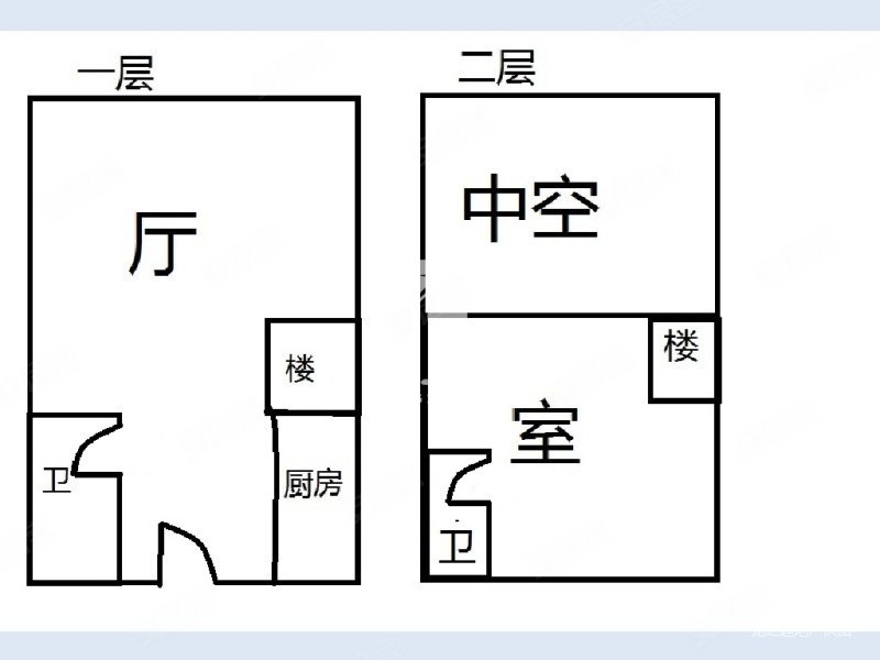 华侨城碧云1号1室2厅2卫53.26㎡南65万