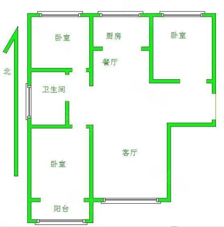 秀兰尚城3室2厅1卫123.48㎡南北138万