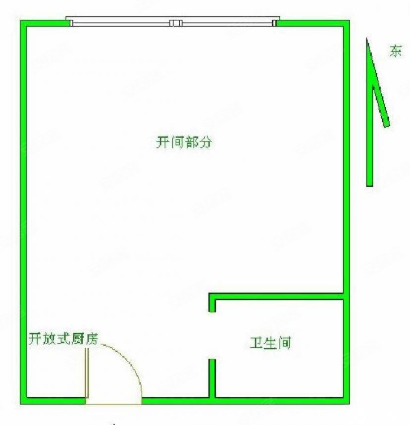 恒基公寓1室1厅1卫45㎡南102万