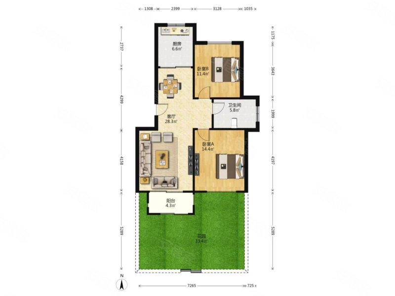 科学园 天泽苑 雍景园1楼带小院子 急售南北通透 近地铁