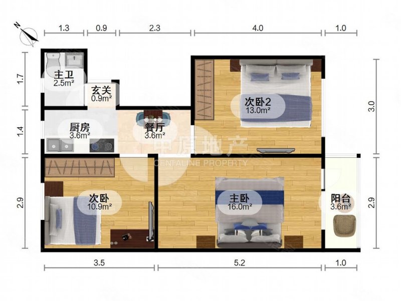 辽源一村3室1厅1卫66.41㎡南485万