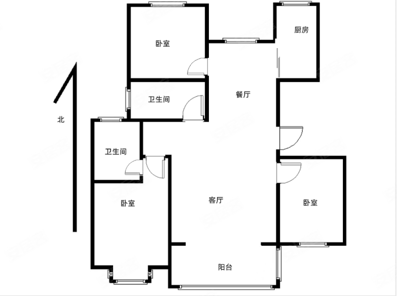 菏建康馨家园3室2厅2卫128㎡南北83万