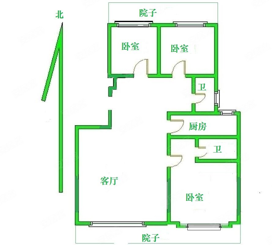 北京城建上河湾(南区)3室2厅2卫117.99㎡南北310万