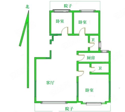 北京城建上河湾(南区)3室2厅2卫117.99㎡南北310万