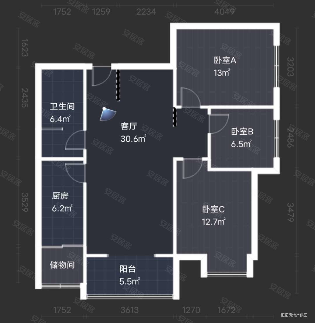 旭景兴园3室2厅1卫110.78㎡东南139万