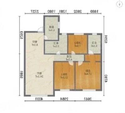 仁恒滨河湾3室2厅2卫131㎡南北235万