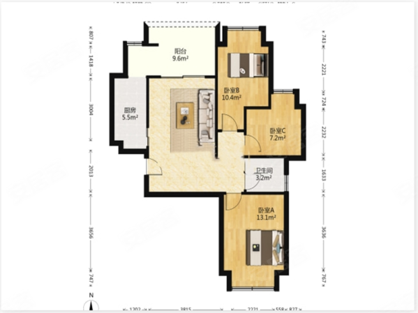 必看,次新小区)驷马桥双地铁,精装套三拎包入住,户型正采光好