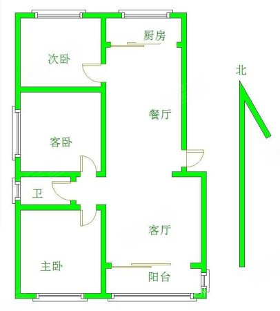紫竹园(定州)3室2厅2卫114㎡南北71.82万