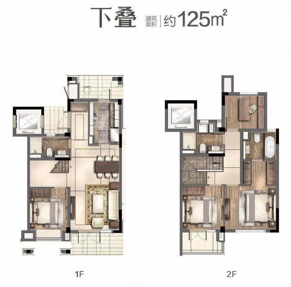 同济附属分校,南北朝向,户型方正带花园室,万科天籁湖畔(别墅)