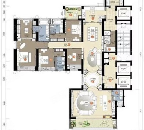 深圳南山大学城宝能城花园(东区)宝能城东区 255平实用面积328平 3