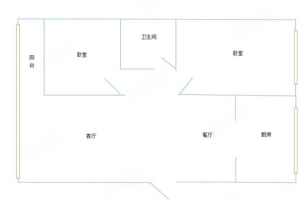 博爱花园3室2厅2卫130㎡南北56万