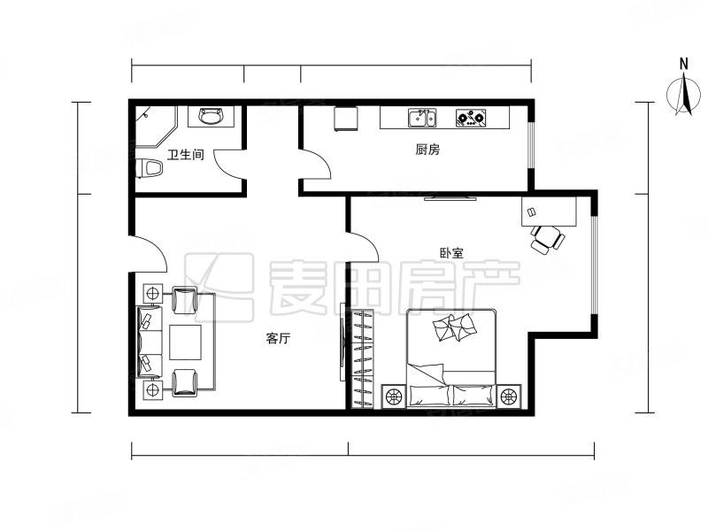 上地佳园1室1厅1卫68㎡东750万