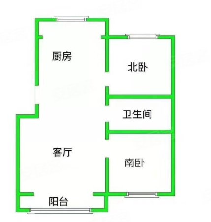 翡翠城2室1厅1卫106㎡南北43.8万