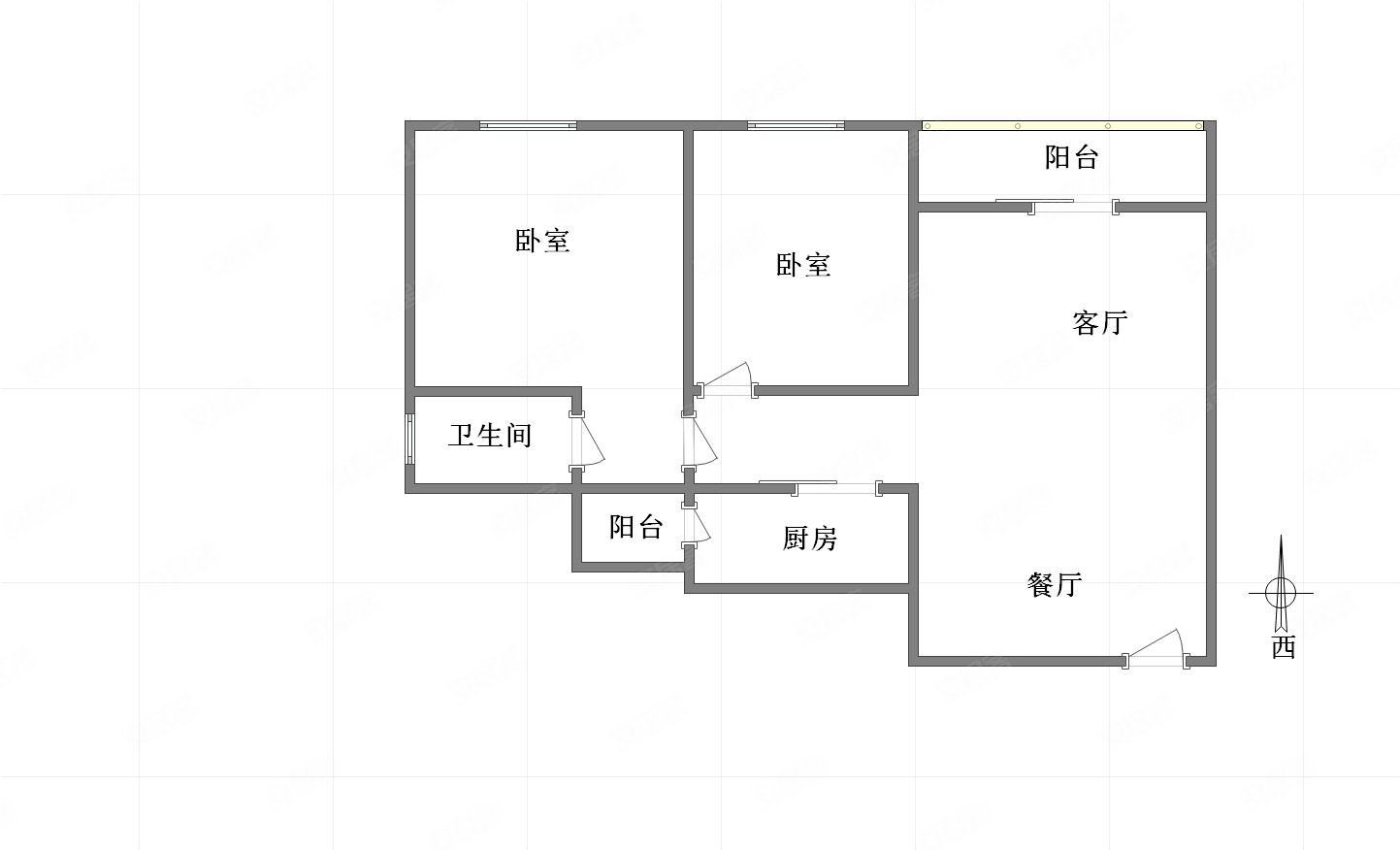 金科中央公园城(江津)2室2厅1卫72㎡西45万