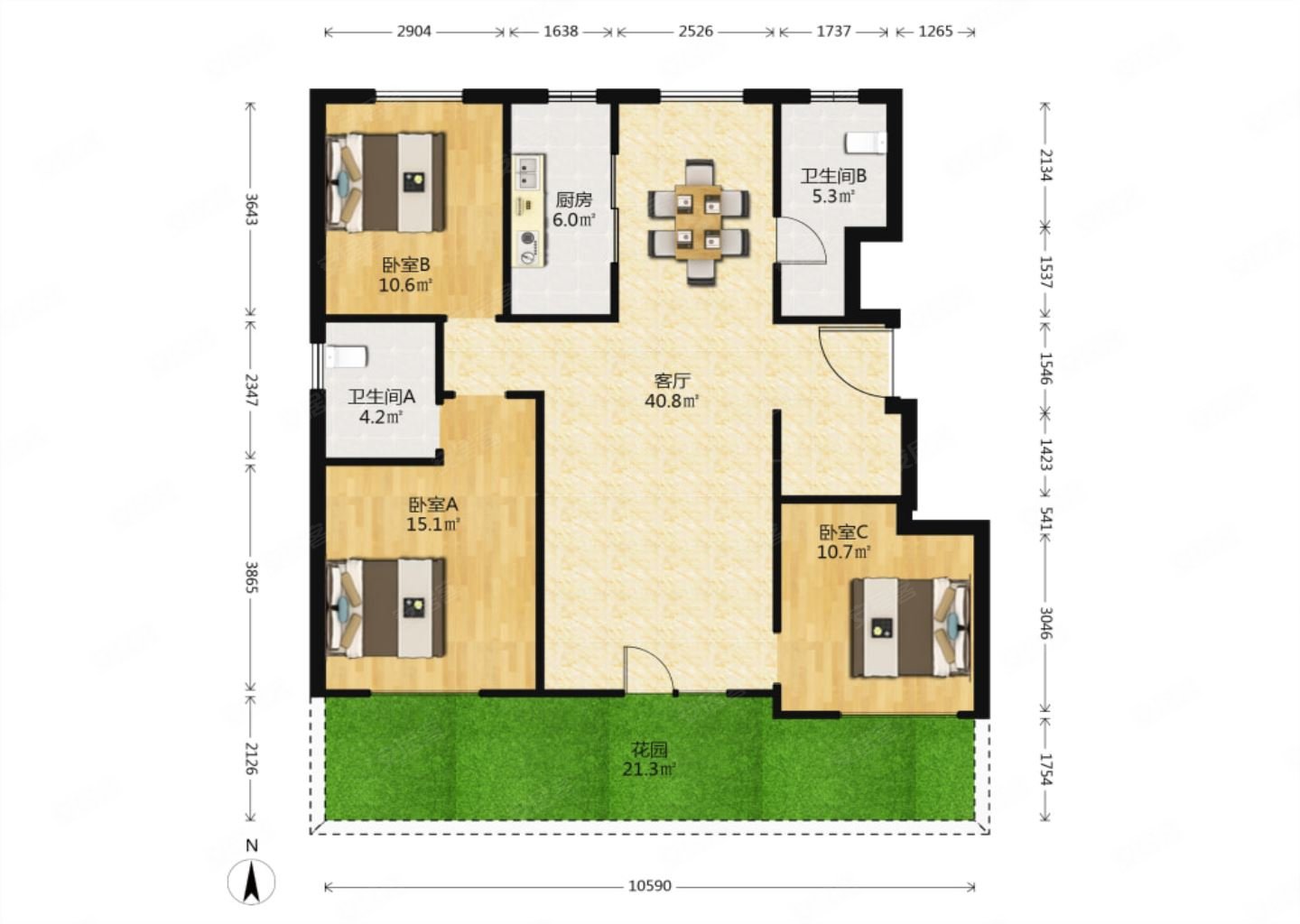 急售融创臻园三室一楼洋房带小院随时看房临近地铁5号线