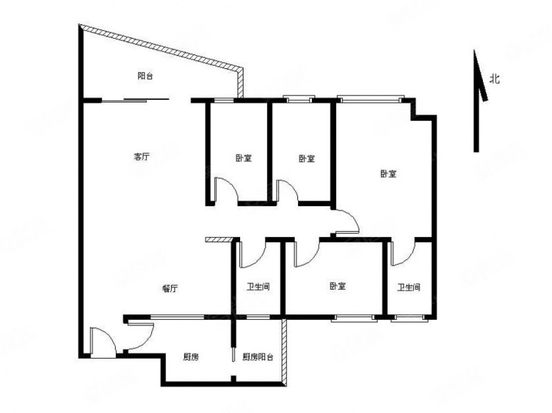 随时看房 骏景花园 全新装修 正规四房 中高楼层   即住