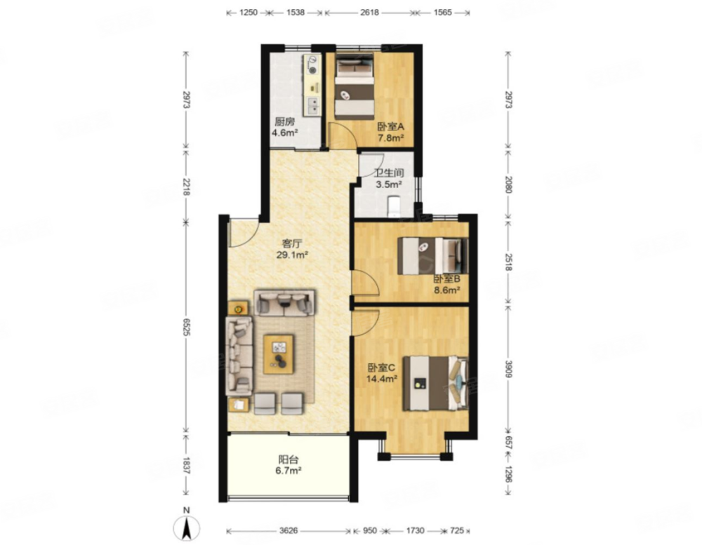 豪装伟星玲珑湾边户非一非顶全明户型钥匙在手急售