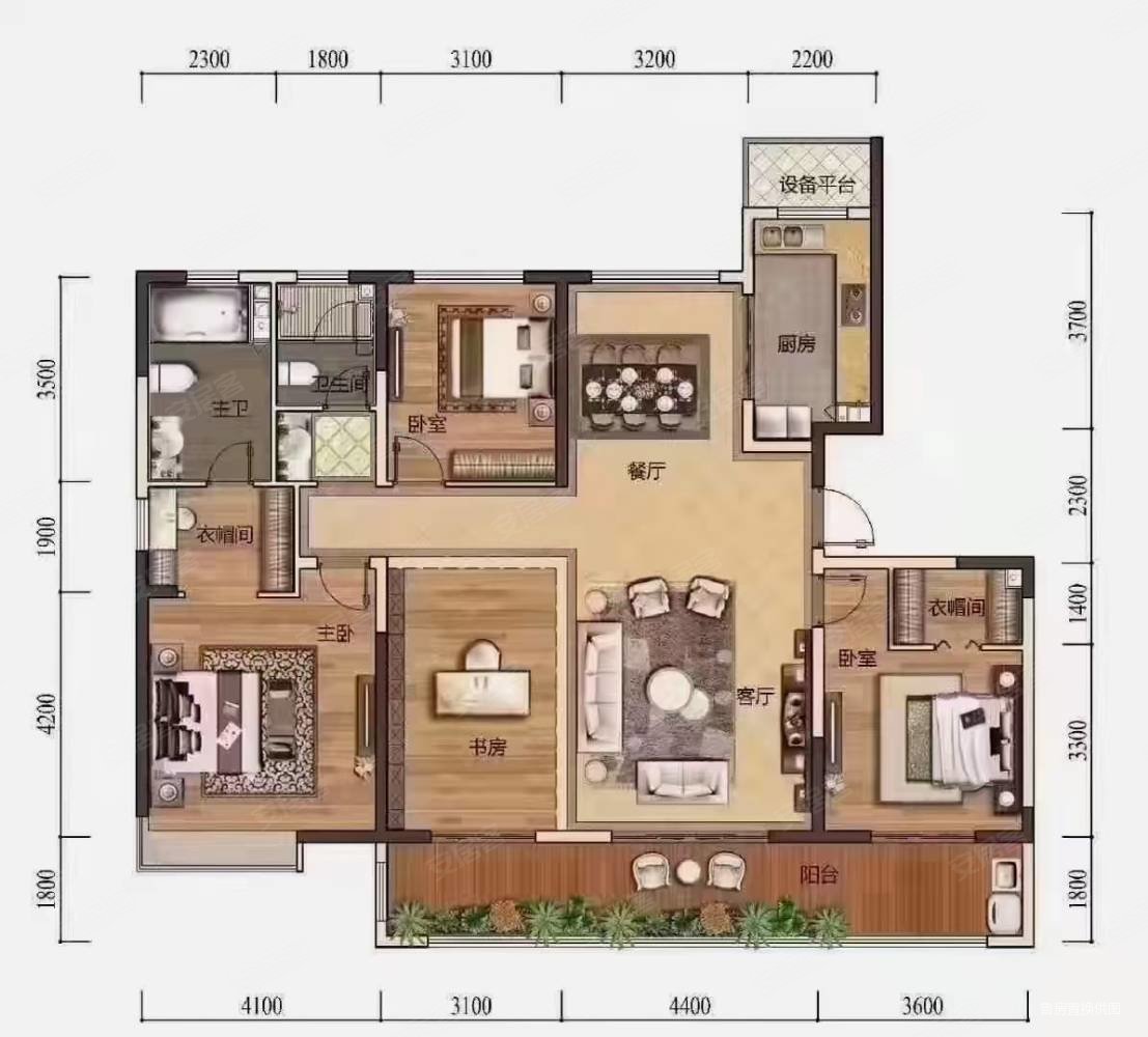 奥正诚园(北区)4室2厅3卫170㎡南305万