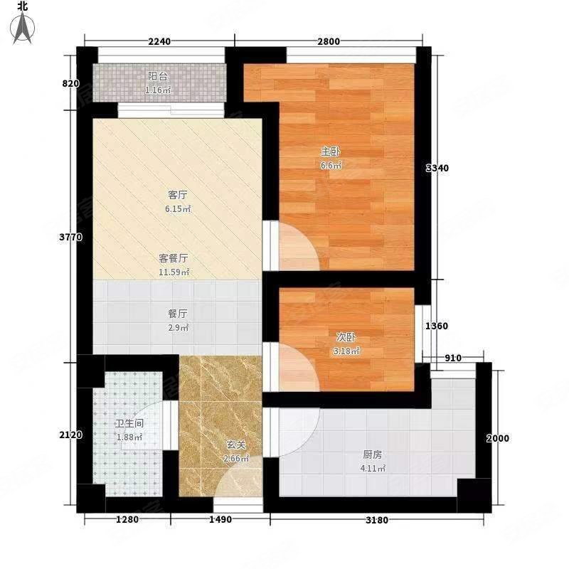 平安佳苑3室1厅1卫93㎡南北37万