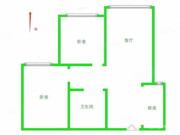 文博苑2室2厅1卫80㎡南北42万