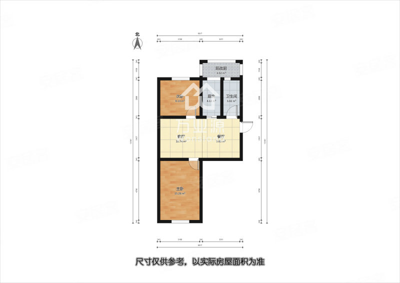 湘江里2室2厅1卫68.92㎡南北91万