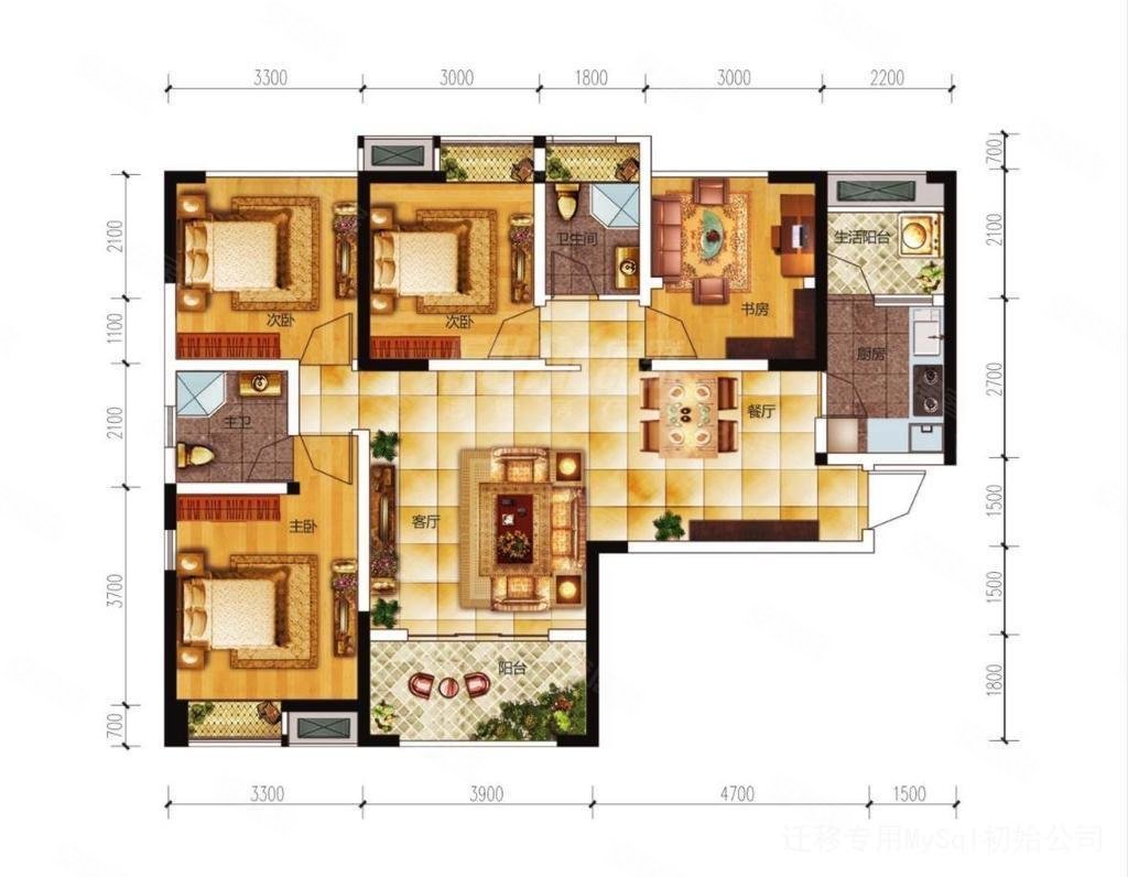 银诚东方国际4室2厅2卫116㎡南北95万