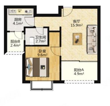 昆山花桥易买得上海裕花园紧靠游站上海裕花园装修一房一厅,小区生活