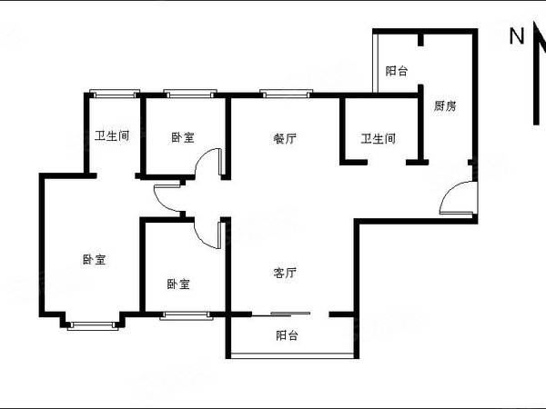 广州海珠东晓南英豪花园真实实拍 东晓南东南向高层大3房 非常通风