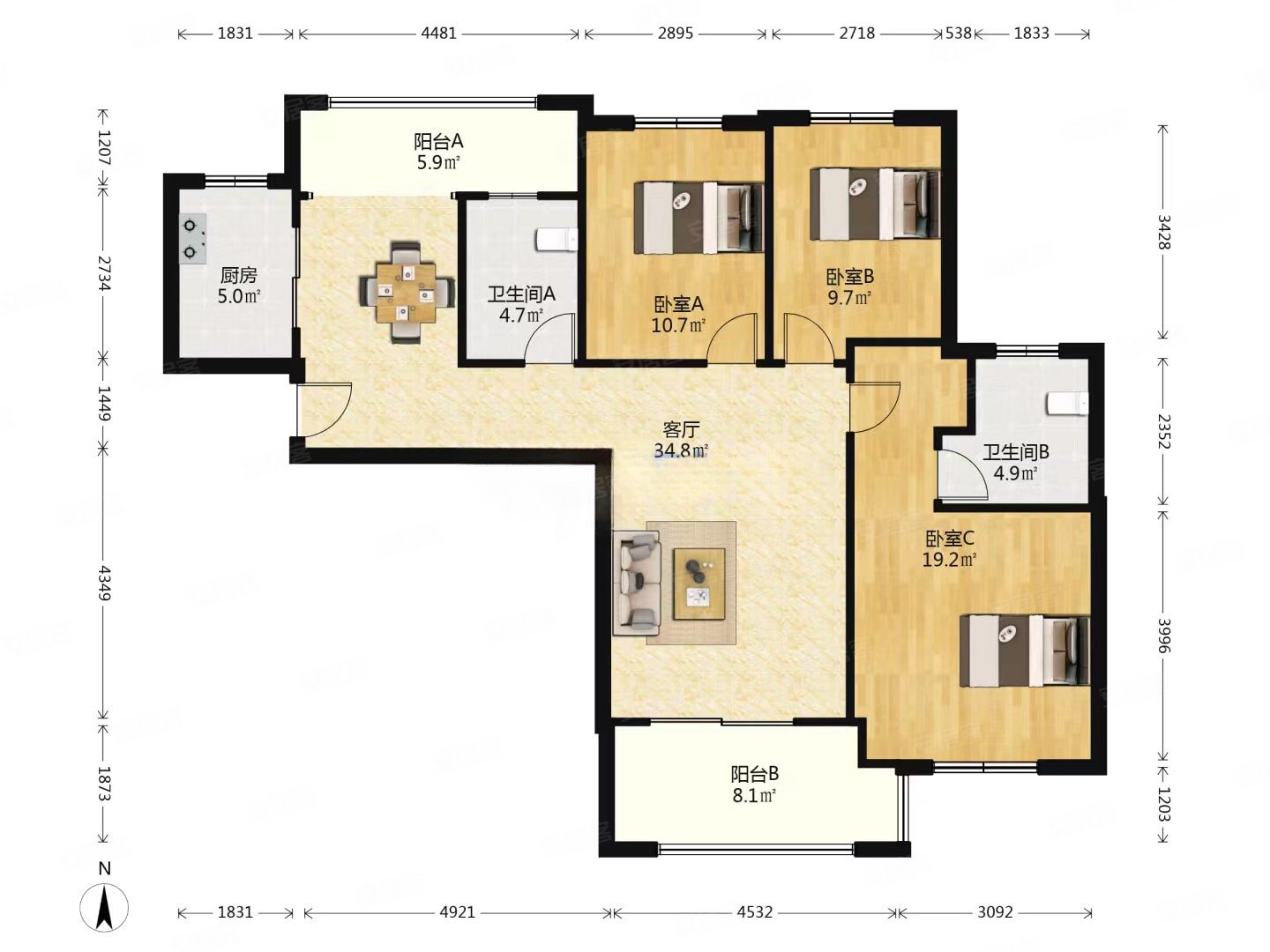 中央花园城双卫格局配套齐全老证临地铁低密度