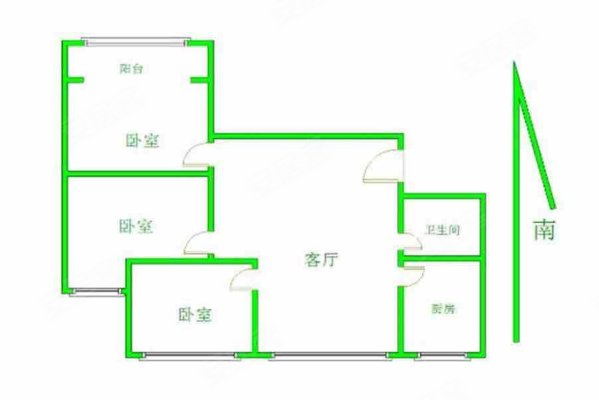 天赐良园3室2厅1卫115㎡南70万