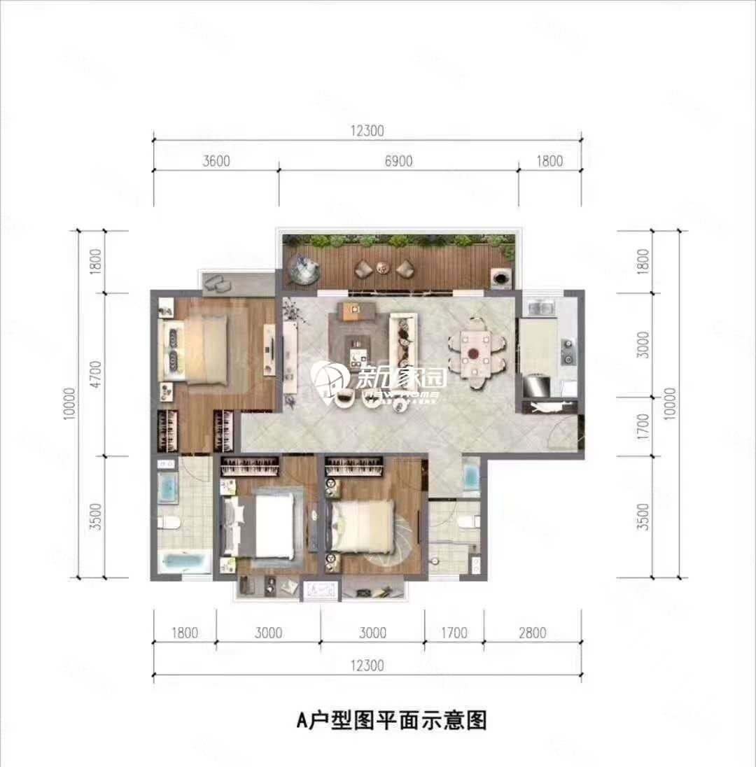 时代商汇4室2厅2卫135㎡南74.8万