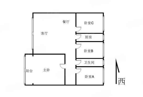 光彩国际璟园4室2厅1卫126㎡南北75.8万