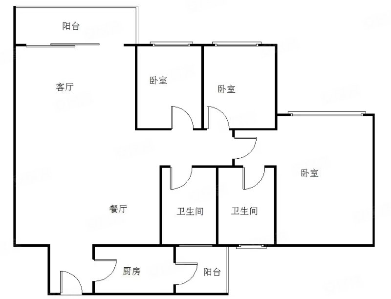 臻尚苑3室2厅2卫20㎡南北52.4万