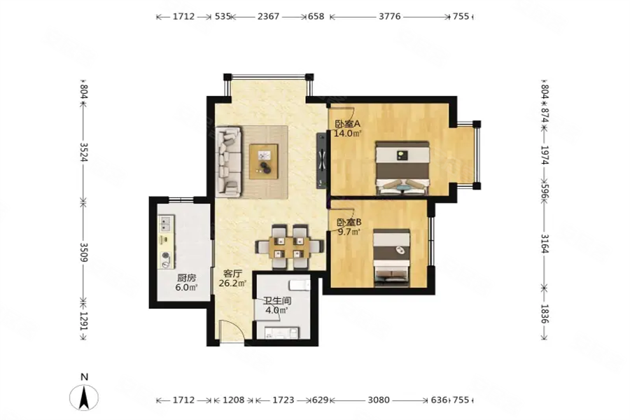 星河皓月满五高楼层视野好正规商品房环境好带电梯