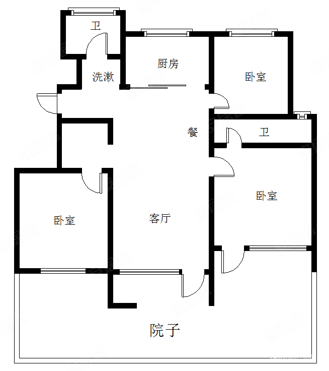 电梯洋房,君悦府117平套三双卫,元宝户型,南北通透,越秀君悦府二手房