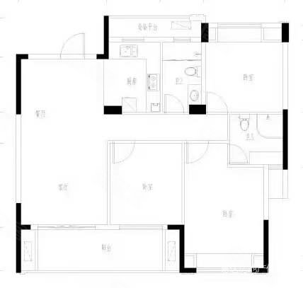 世纪花园3室2厅2卫120㎡南北88万